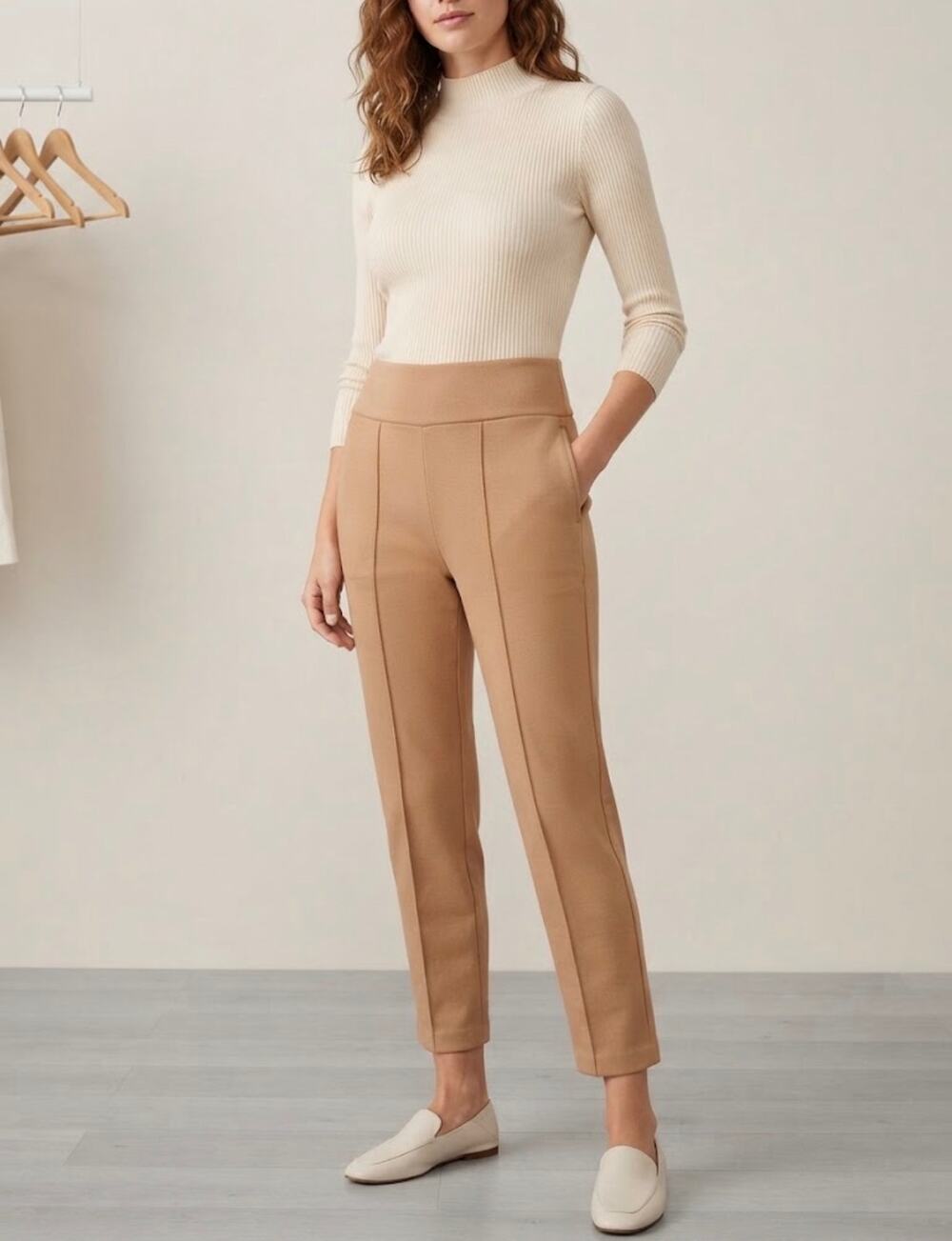 Express camel soft knit pants size XXS petite